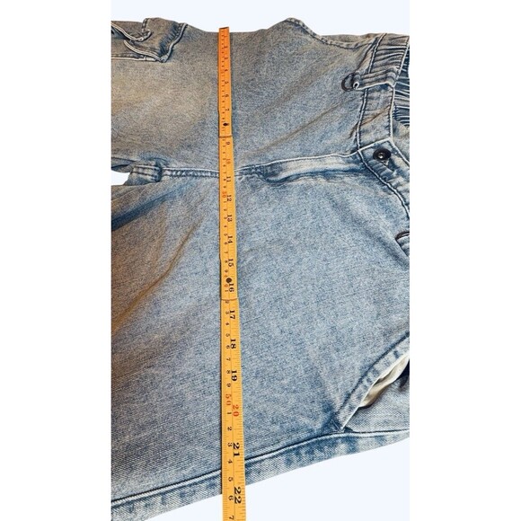 Hot Topic Wide Leg Cargo Jeans Size 9 Y2K Utility Denim Grunge Streetwear - Picture 8 of 8